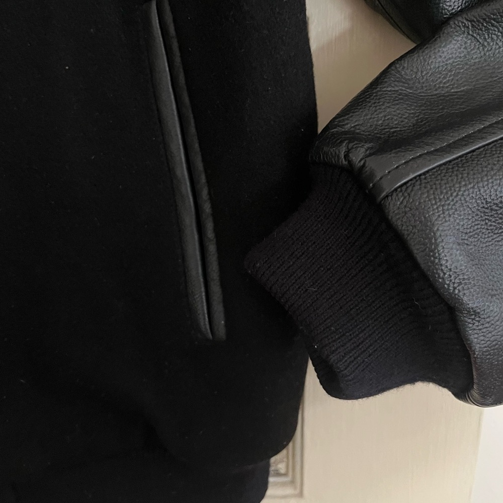 Port Authority Wool and Leather Letterman Bomber Jacket - Picture 13 of 14